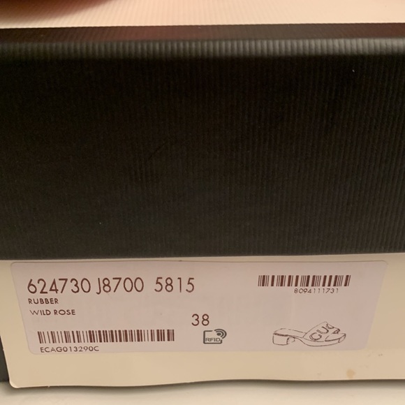 Gucci Dusty Rose Rubber Slide Sandals Sz 8 - Picture 15 of 15